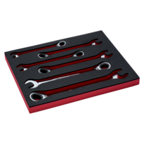 Fit&Go 2/3 Foam Inlay Combination Ratchet Wrench Set - 17 Pcs