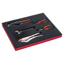 Fit&Go 2/3 Foam Inlay Pliers/Adjustable Wrench Set - 5 Pcs