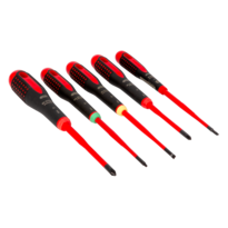 ERGO™ Slim VDE Insulated Slotted, Phillips and Torx® Screwdriver Set with 3-Component Handle - 5 pcs