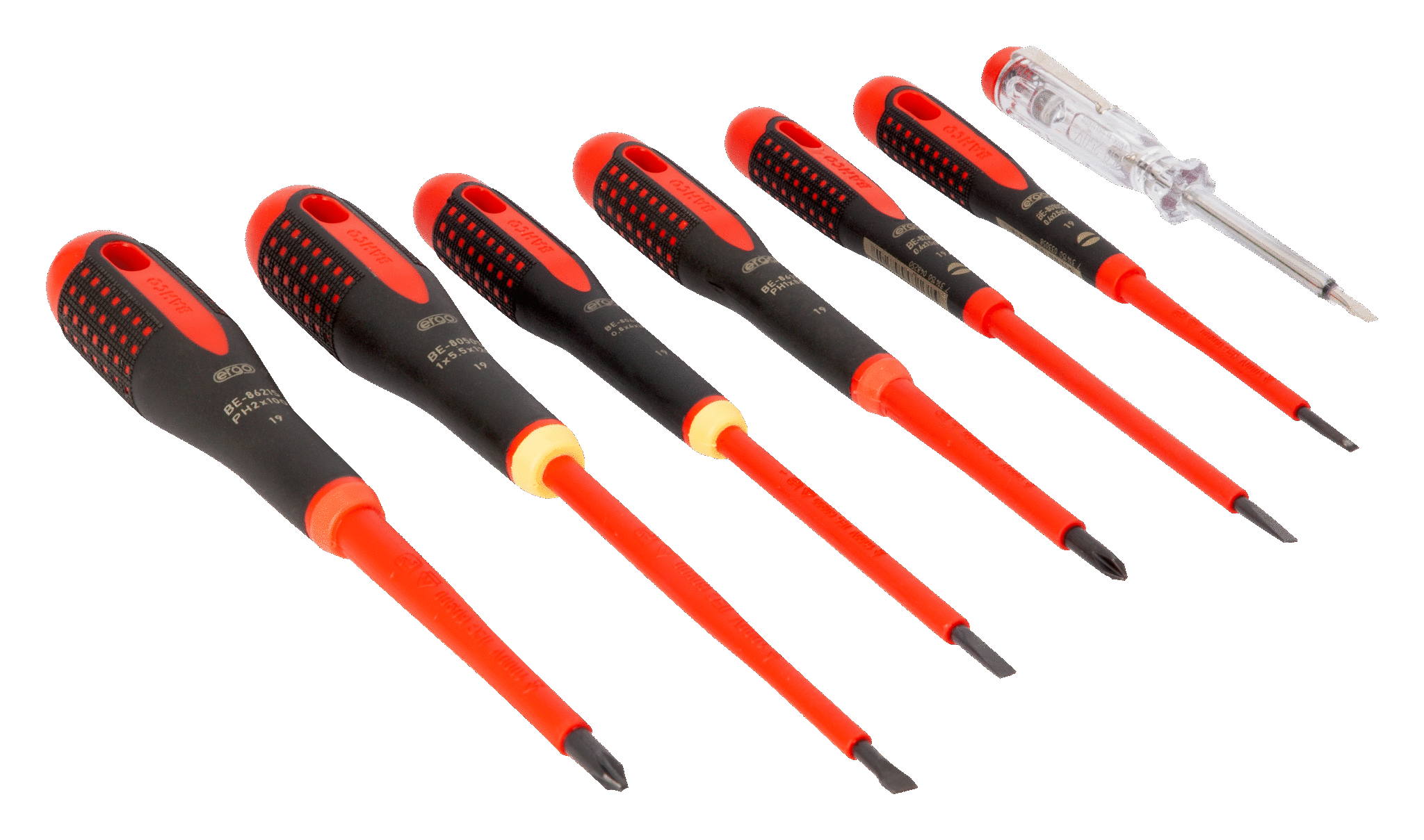 ERGO™ VDE Insulated Slotted and Phillips Screwdriver Set with 3