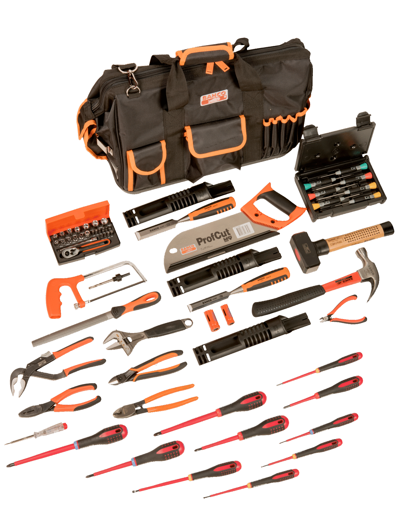 Bahco IRIMO 5 Piece TOOL BELT POUCH SET NEW 9022-3-30 Side Cutter Screwdriver Bahco 